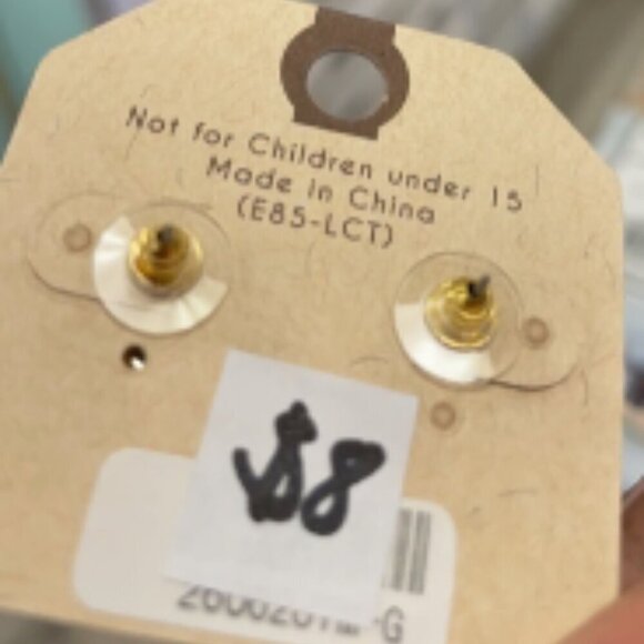 Purple Large Stud Earrings - Picture 5 of 6